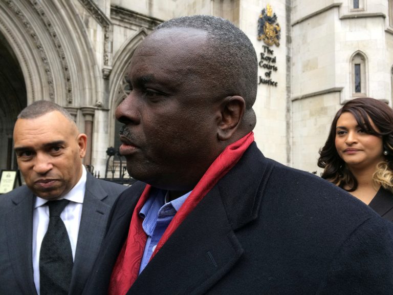 FILE PHOTO: James Ibori, former governor of Nigeria's Delta State, speaks after a court hearing outside the Royal Courts of Justice in London