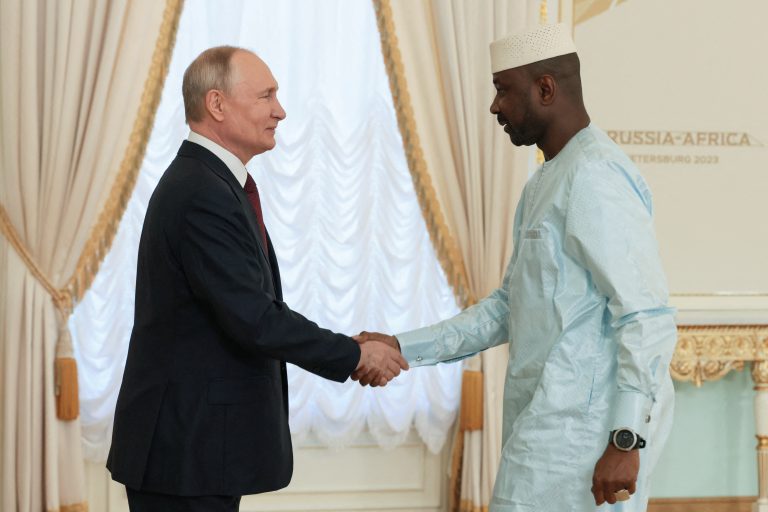 Russia's President Putin and Mali's President Goita meet in St Petersburg